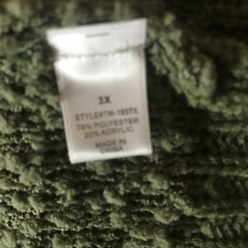 Olive Popcorn Cardigan Zenana Outfitters 3X BNWOT - Picture 8 of 8